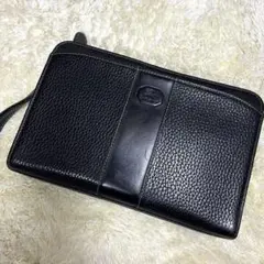 バーバリー セカンドバッグ クラッチバッグ レザー ノバチェック ホースロゴ 黒