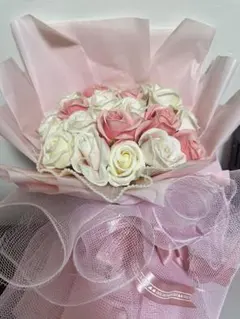 造花の花束 ピンク ホワイト20本