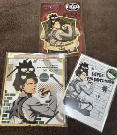 進撃の巨人　リヴァイ　SANRIO　コラボ　バットばつ丸　色紙　特典カード