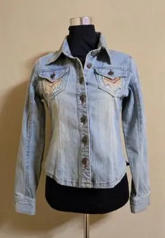値下げ・デニムジャケット・レディースL・超美品