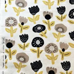 コットンこばやし う早この布 綿麻 生地 花110×50