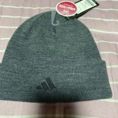 adidas グレー ニット帽 OSFM