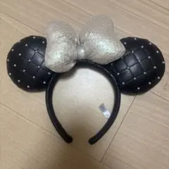 ディズニー カチューシャ キルティング 黒