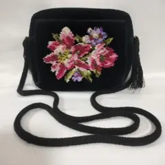 FEILER フェイラ 花柄 ショルダーバッグ 黒