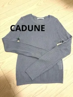 CADUNE シアーリブニット 長袖 ブルー サイズ38のサムネイル
