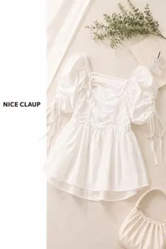NICE CLAUP オフショル チュニック ブラウス ナイスクラップ
