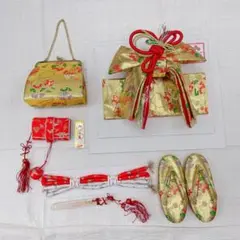 Ｙ★3430★ 女の子 七五三 飾り帯　はこせこセット 草履 女児 帯