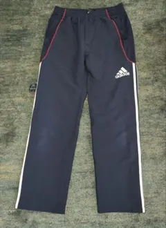 adidas ネイビー ジャージパンツ サイドストライプ