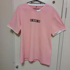 SHEIN ロゴTシャツ ピンクLサイズ
