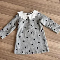jacadi ドット柄 ワンピース グレー