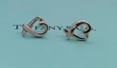 Tiffany & Co.ティファニー オープン ハート スタッド ピアス極美品