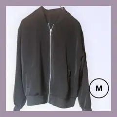 Spinkle ブラック M 薄手 ジップアップブルゾン