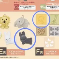 ブルーナアニマル　ミッフィー　マスコットバッジ　ハンドタオル