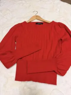FOREVER 21 Contemporaryの赤いリブニットセーター