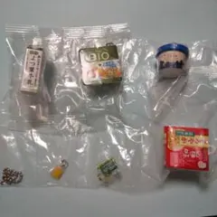 未開封品】ミニチュア食品 4点 セット 牛乳 ヨーグルト 納豆 アイスクリーム