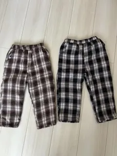 チェックパンツ　18-24Y 2点セット