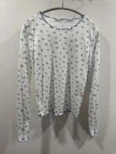 FRIFUL 小花柄　長袖カットソー 水色系 サイズS