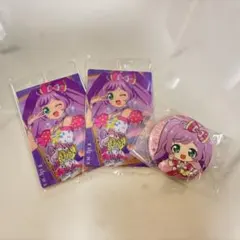 アイカツ×プリパラ ウエハースカード&あそーと缶バッジ 真中らぁらセット
