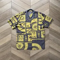 NONA 總圖案 短袖襯衫 開領 復古 尺寸15號