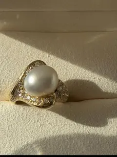 岩倉康二デザイナー/K18 パール ダイヤモンド リング 0.10ct - メルカリ