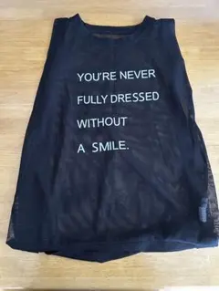 レディース メッシュ ノースリーブ ブラック M-Lサイズ