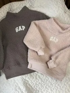 GAP ボアトレーナー 2点セット　ピンク　茶色　兄弟　おそろセット　105cm