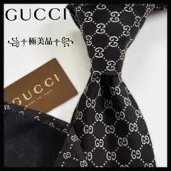 ✨美品✨GUCCI グッチ ネクタイ GG柄 シェリーライン ベルト柄 艶