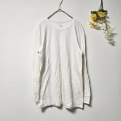 【UNIQLO】極暖ヒートテックコットンワッフルクルーネックT (M)