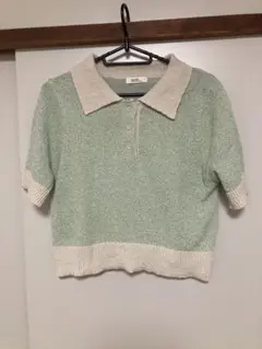 earth music&ecology 半袖ニット ポロシャツ風のサムネイル