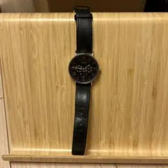 TIMEX 腕時計 ブラックレザーバンドのサムネイル