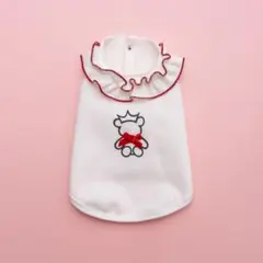 裏起毛　フリルタンクトップ　犬服　ハンドメイド　犬の洋服　小型犬服　猫服