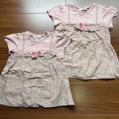 姉妹コーデ　120 110 ゴールデンベア　半袖Tシャツのサムネイル