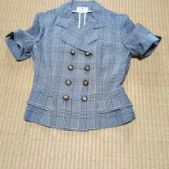 M'S GRACY チェック柄半袖ジャケット 9号