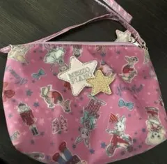 キャラクター柄ピンクバッグ 星型飾り付き✳️最終お値下げ✳️