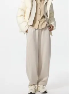 UNIQLO ユニクロ 【M】ドライスウェットカーブパンツ ナチュラル