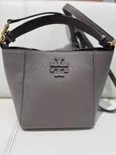 ✨美品✨トリーバーチ マックグロー スモールバケットバッグ グレー