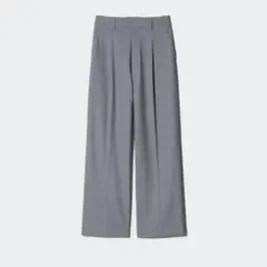 UNIQLO タックワイドパンツ グレー