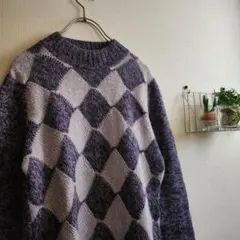 b11 良品 日本製 Rogica アルパカ100％ 長袖ニット セーター M