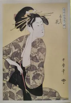 喜多川歌麿 手摺木版画 婦女人相十品 キセル 悠々洞 浮世絵 美人画