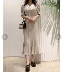 スナイデル snidel レースエンブロイダリーカットソーワンピース　2way