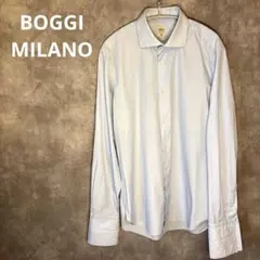BOGGI MILANO ICONS カスタムフィット コットンシャツ サックス