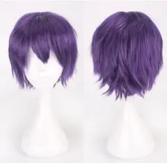 ⚫【ディープパープル】コスプレ ウィッグ ショートボブ  アニメ 紫のサムネイル