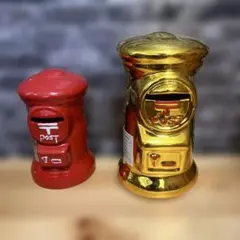 郵便ポスト型陶器置物セット