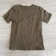 ブラウン Tシャツ ポケット付き
