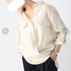 BARNYARDSTORM ボリュームスリーブリネンシャツ　イエロー　ベージュ