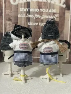 ハンドメイド⭐︎バンダナ風帽子とニット帽付き２着セット（匿名配送）