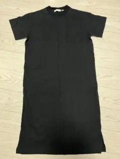 【美品】UNITED ARROWS 半袖ロングワンピT ブラック