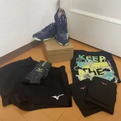 美品中古 ミズノ バレーボール用品一式 ウエーブライトニングZ7 25.0cm