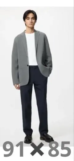 ユニクロ　メンズ感動パンツ　ネイビー　91✖️85