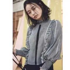 snidel スナイデル　ギンガムチェックブラウス